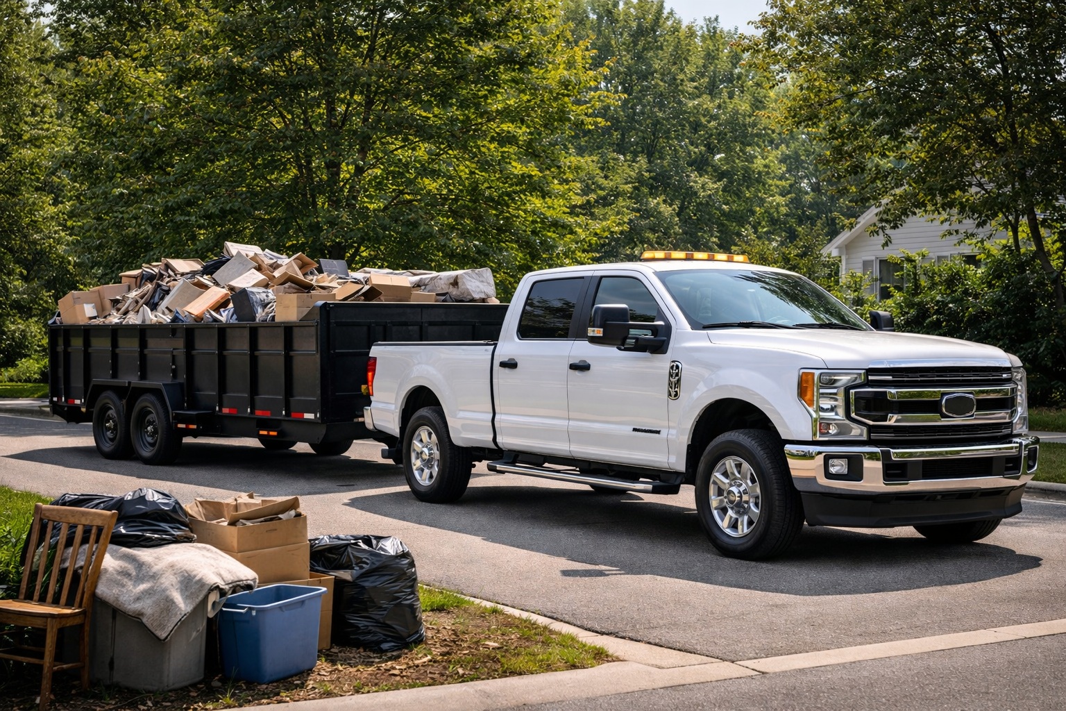Junkjitsu team removing junk from residential property in Kansas City